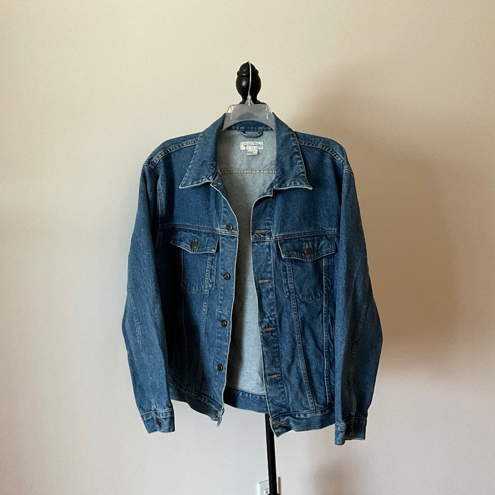 Falls Creek Mens Jeans Jacket Classic Blue Size XL